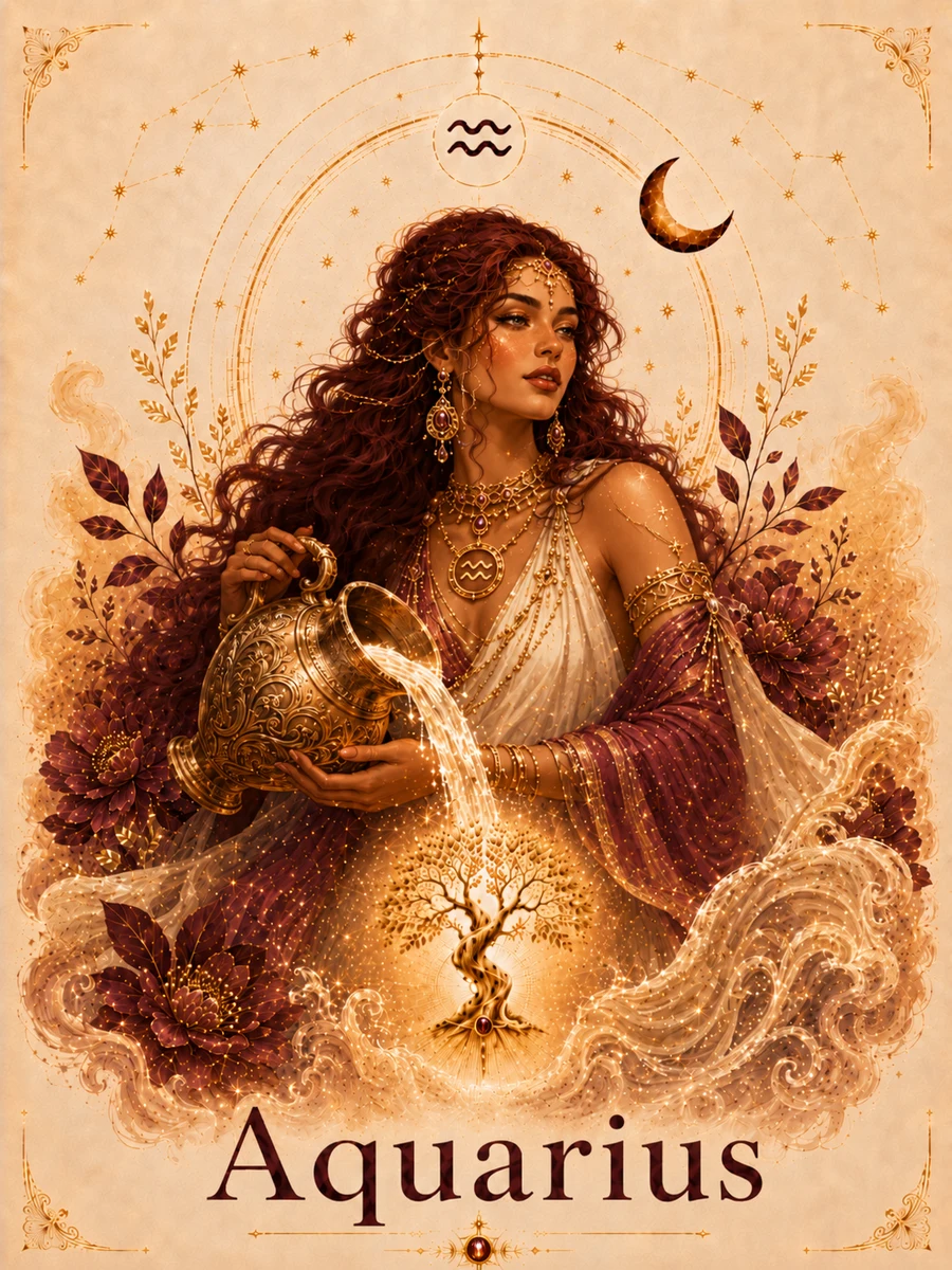 Aquarius zodiac artwork