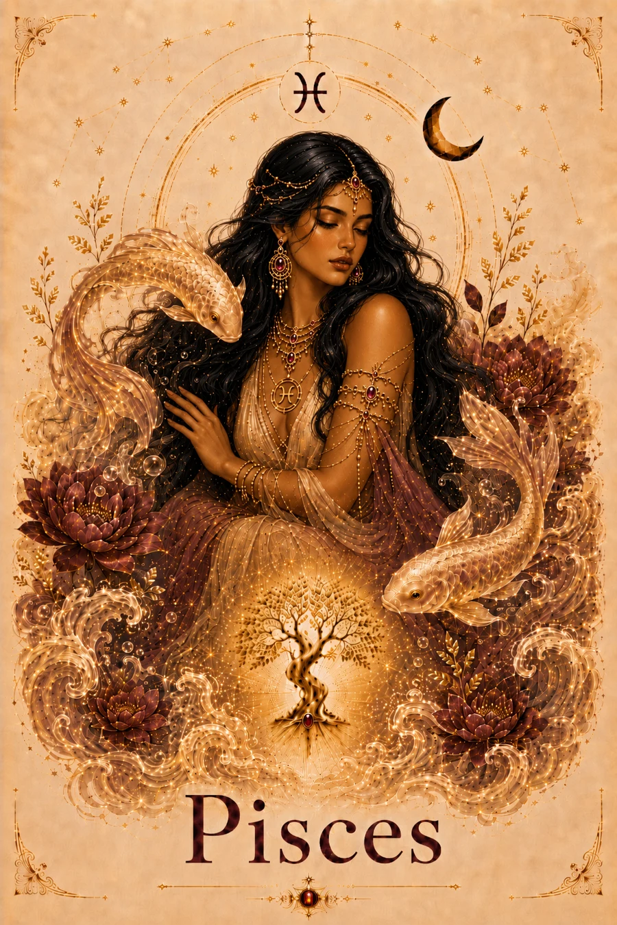 Pisces zodiac artwork
