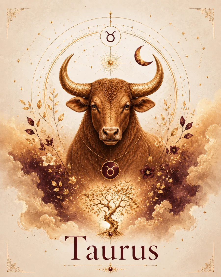 Taurus zodiac artwork
