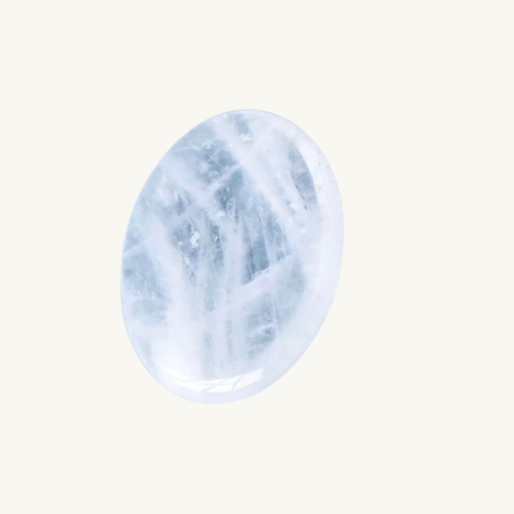 Clear Quartz Thumb Worry Stone - Image 2